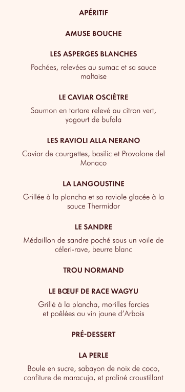 menu atillio Paris